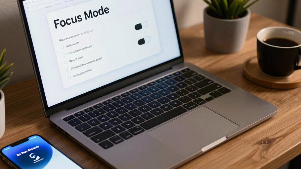 activate focus and silence