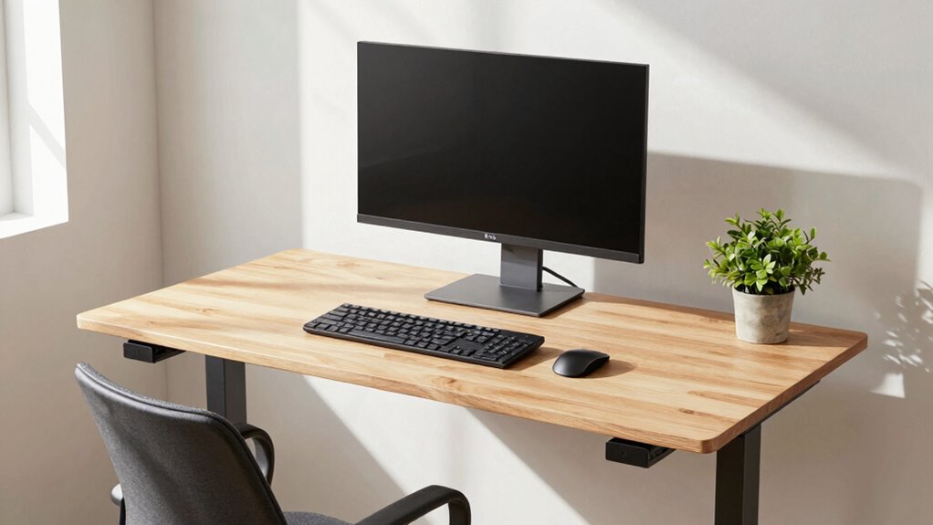 adjust desk height for comfort