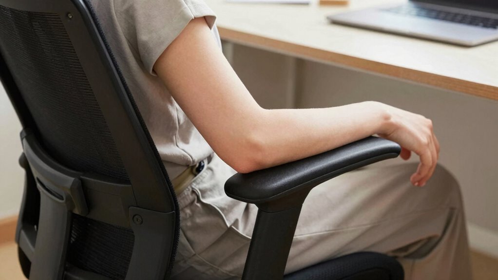 armrest height affects shoulder comfort