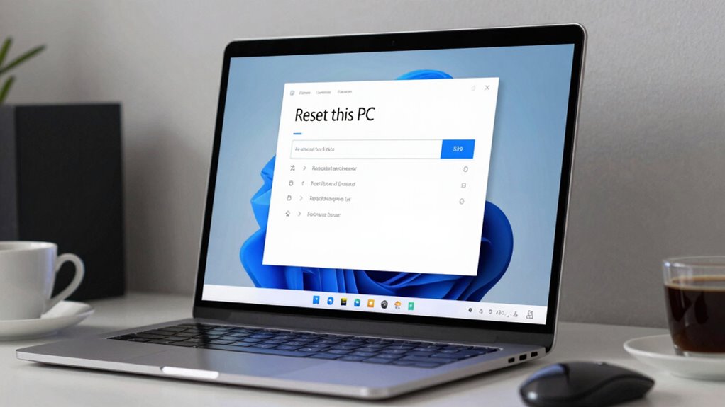backup files before resetting