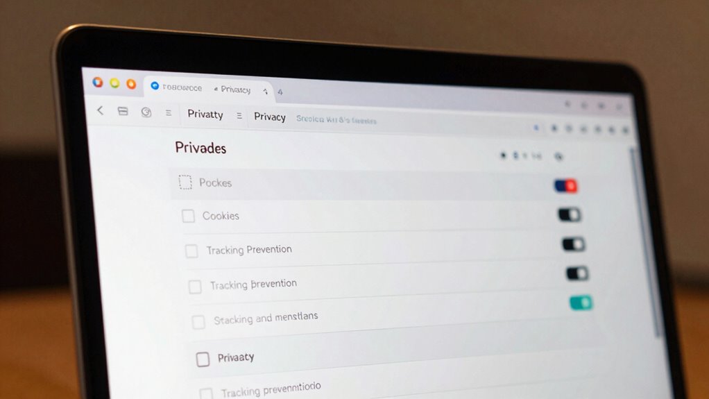 check browser privacy settings