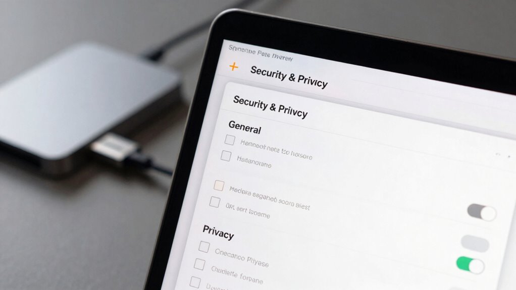 check device security settings
