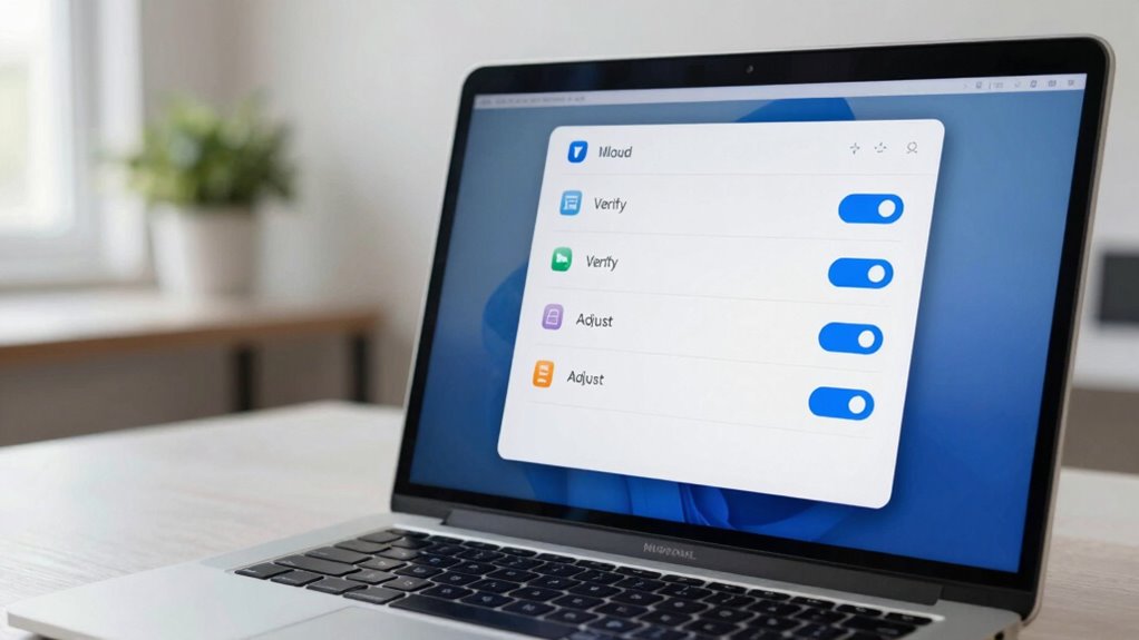 check icloud security settings