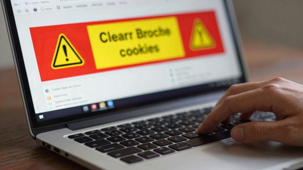 clear cache to prevent popups