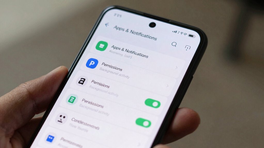 disable app background permissions