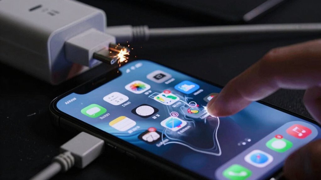 electrical noise disrupts touchscreen