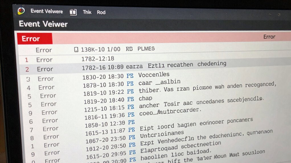 event viewer error troubleshooting tips