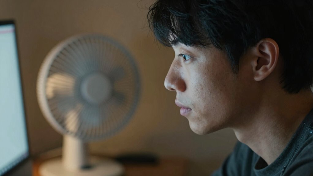 fan noise disrupts communication