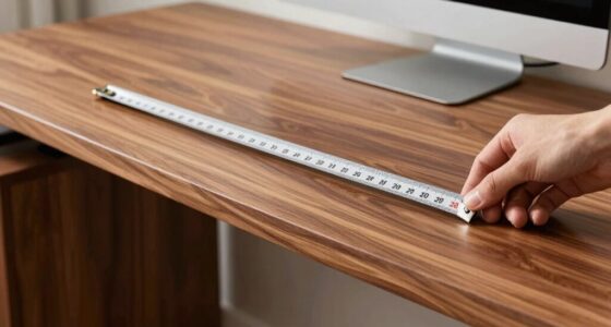 measure desk thickness accurately