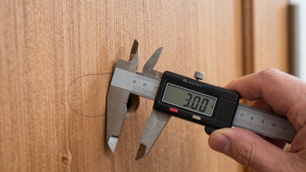 measure door bore diameters accurately