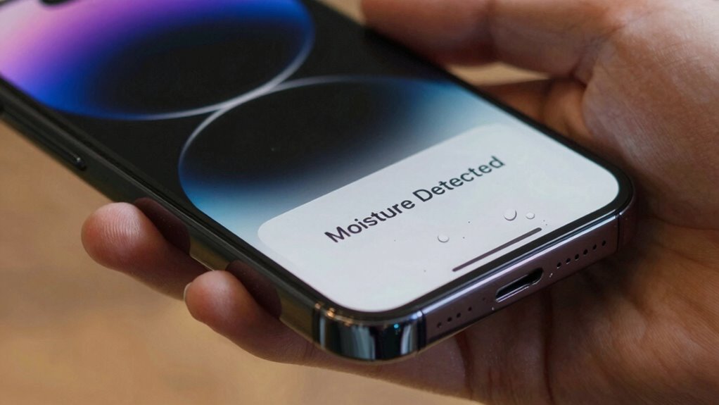 moisture sensors trigger warning