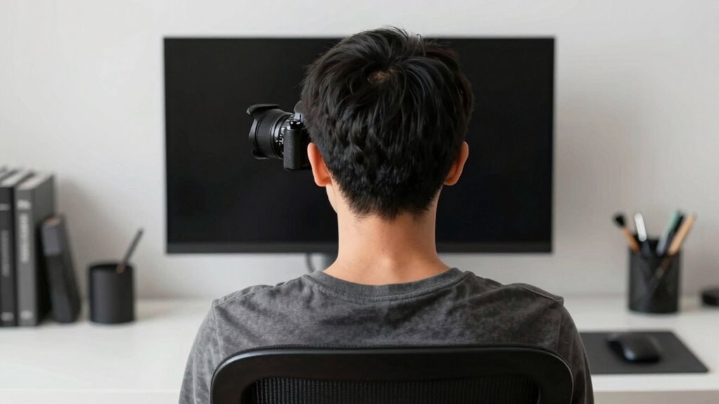 monitor height reduces neck strain