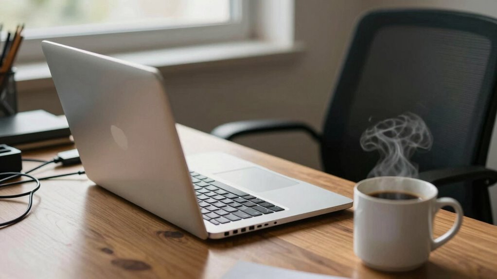 poor laptop desk posture
