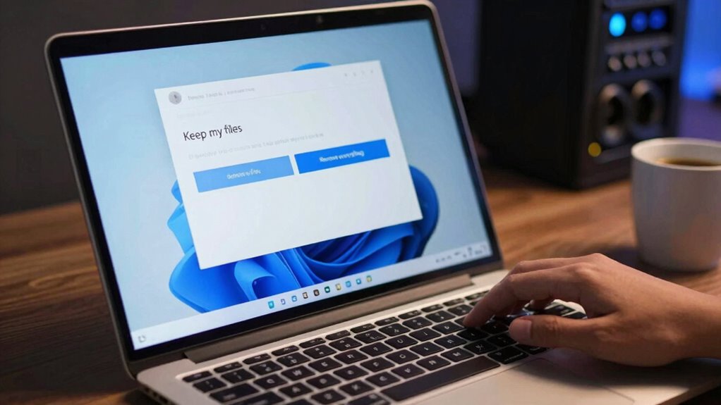 preserve files or erase