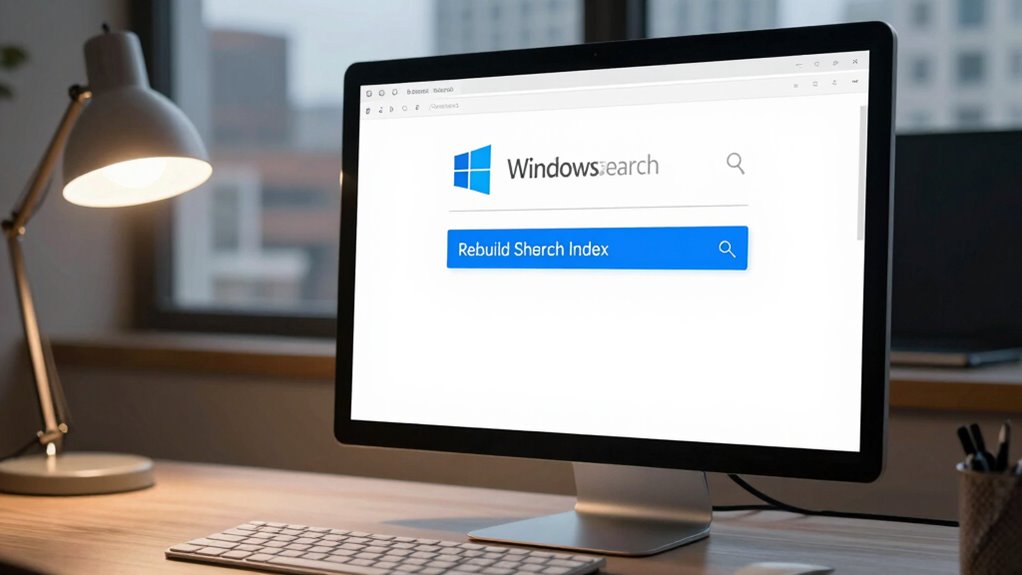 rebuild windows search index