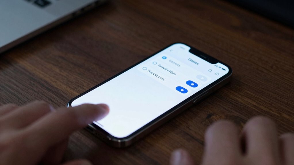 remote wipe and lock security
