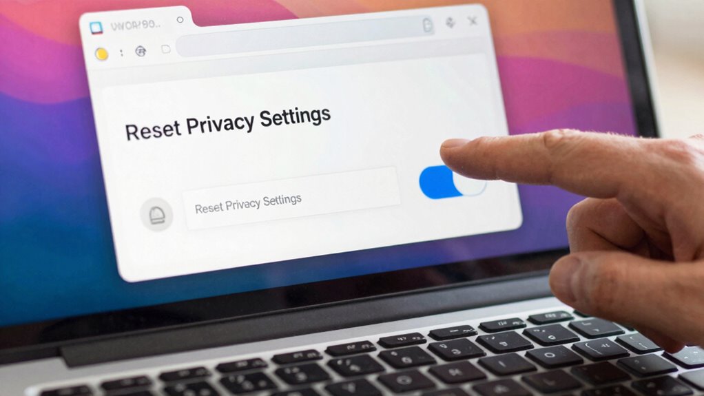 reset browser privacy settings