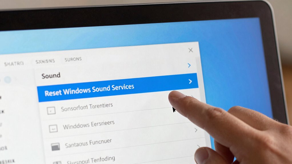 restart sound services quickly