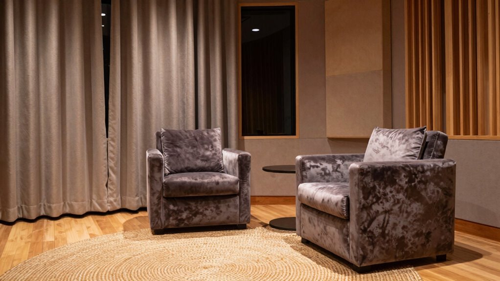 sound absorption through soft furnishings
