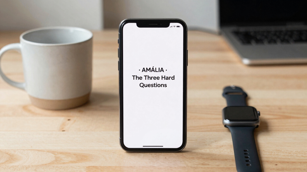 AMÁLIA · The Three Hard Questions.
