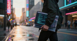 A Walkable ASCII Cyberpunk City In One HTML File [Video]